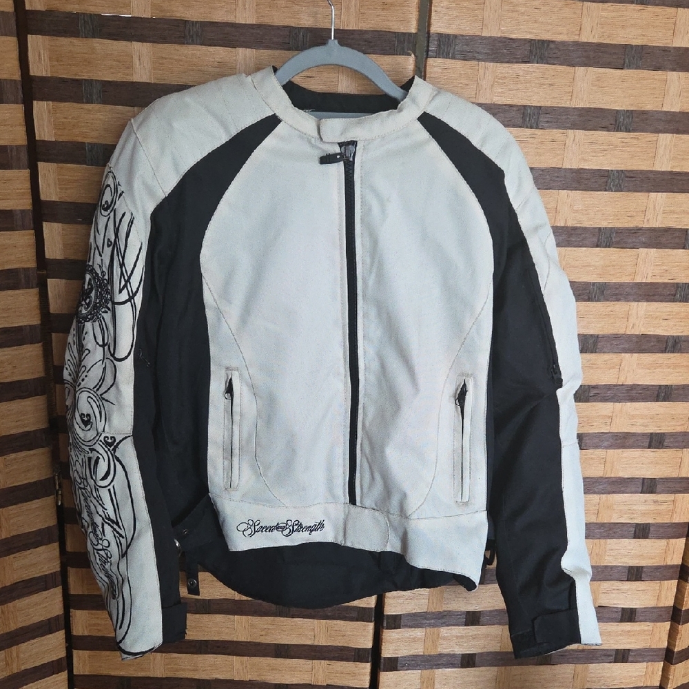 Speed and Strength women's white motorcycle jacket